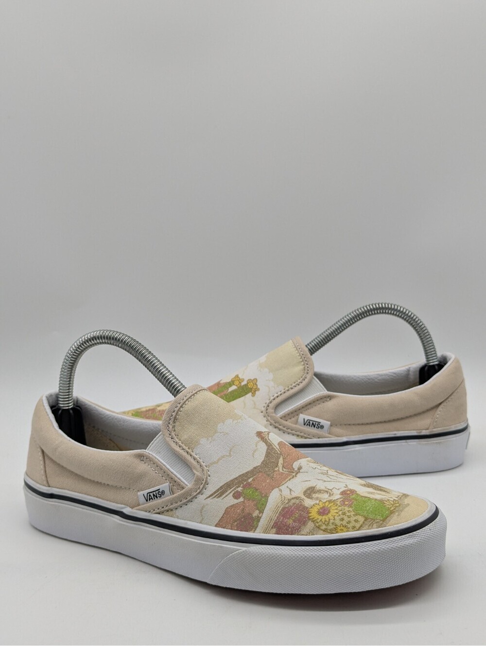 Vans Classic Slip-On Desert Vibes Mens Size 7 / Womens 8.5 Oatmeal Graphic Shoes